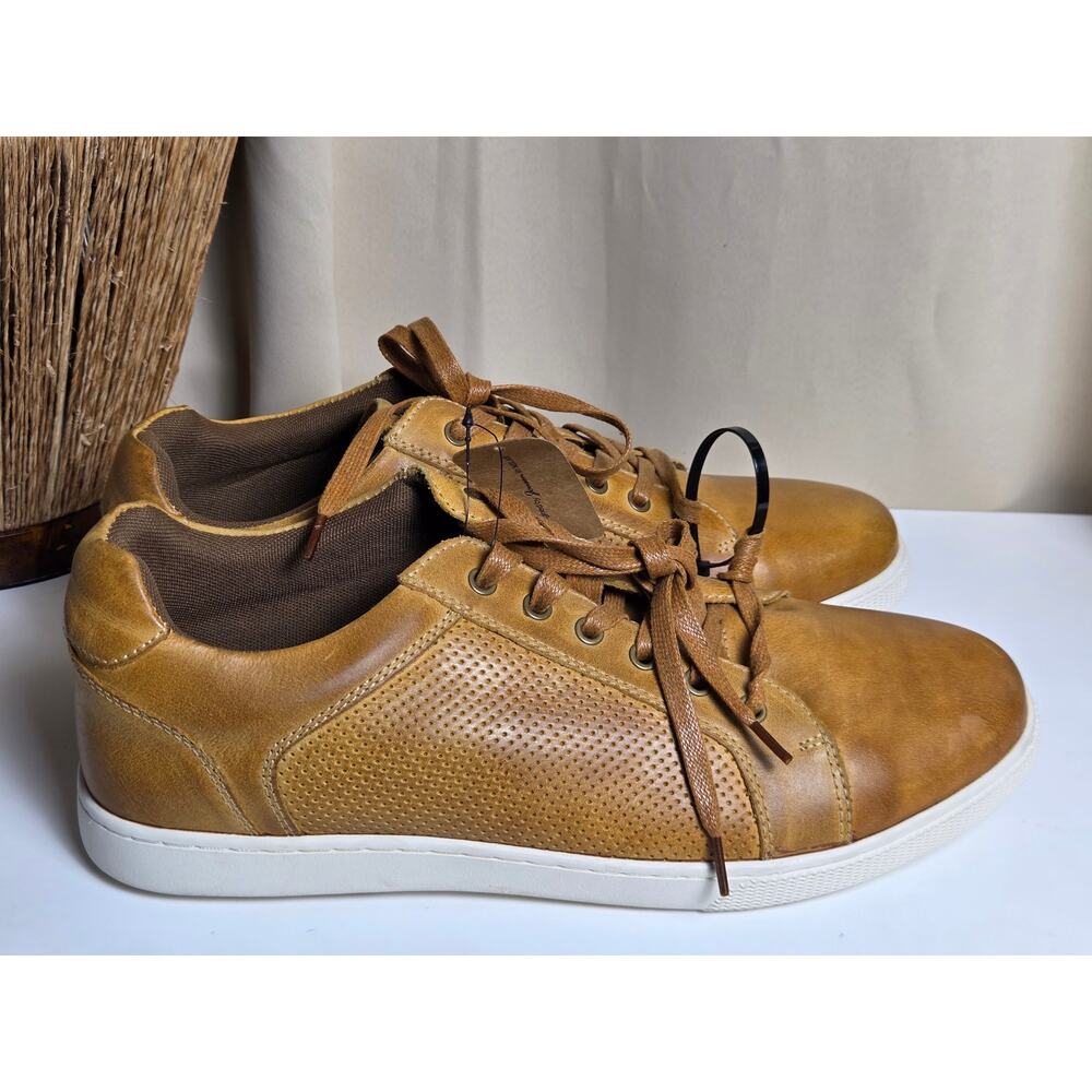 Jonsen Milan‎ Men's Tan Leather Fashion Sneakers Size 13